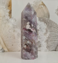 Load image into Gallery viewer, Pink Tourmaline and Lepidolite in Quartz Obelisk