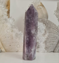 Load image into Gallery viewer, Pink Tourmaline and Lepidolite in Quartz Obelisk