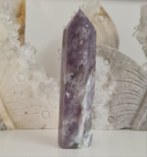 Load image into Gallery viewer, Pink Tourmaline and Lepidolite in Quartz Obelisk