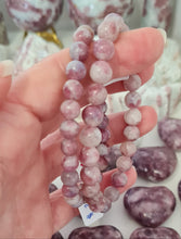 Load image into Gallery viewer, Pink Tourmaline and Lepidolite Beaded Bracelet