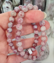 Load image into Gallery viewer, Pink Tourmaline and Lepidolite Beaded Bracelet