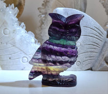 Load image into Gallery viewer, Rainbow Fluorite Owl
