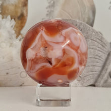 Load image into Gallery viewer, Carnelian Flower Agate Sphere