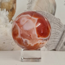 Load image into Gallery viewer, Carnelian Flower Agate Sphere