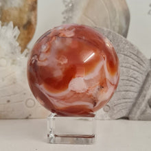 Load image into Gallery viewer, Carnelian Flower Agate Sphere