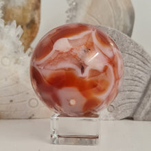 Load image into Gallery viewer, Carnelian Flower Agate Sphere