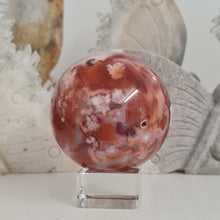 Load image into Gallery viewer, Carnelian Flower Agate Sphere