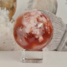 Load image into Gallery viewer, Carnelian Flower Agate Sphere