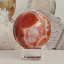 Load image into Gallery viewer, Carnelian Flower Agate Sphere