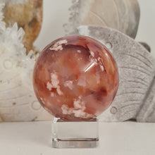 Load image into Gallery viewer, Carnelian Flower Agate Sphere