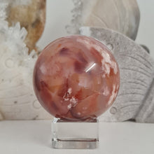Load image into Gallery viewer, Carnelian Flower Agate Sphere