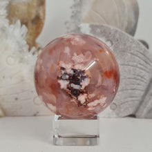 Load image into Gallery viewer, Carnelian Flower Agate Sphere