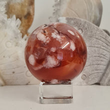 Load image into Gallery viewer, Carnelian Flower Agate Sphere