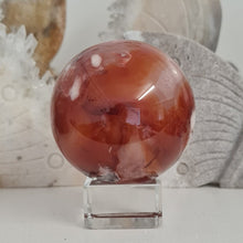 Load image into Gallery viewer, Carnelian Flower Agate Sphere