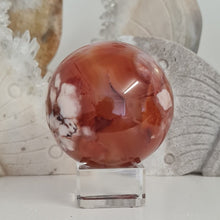 Load image into Gallery viewer, Carnelian Flower Agate Sphere