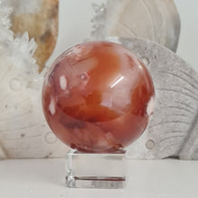 Load image into Gallery viewer, Carnelian Flower Agate Sphere
