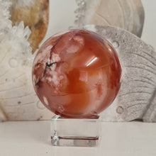Load image into Gallery viewer, Carnelian Flower Agate Sphere