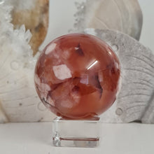 Load image into Gallery viewer, Carnelian Flower Agate Sphere