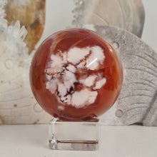 Load image into Gallery viewer, Carnelian Flower Agate Sphere