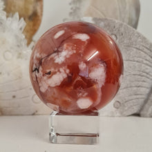 Load image into Gallery viewer, Carnelian Flower Agate Sphere