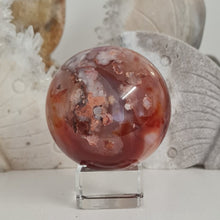 Load image into Gallery viewer, Carnelian Flower Agate Sphere