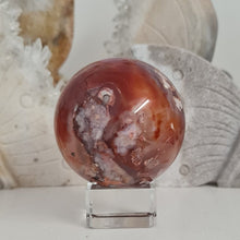 Load image into Gallery viewer, Carnelian Flower Agate Sphere