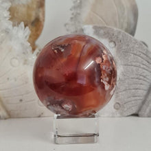 Load image into Gallery viewer, Carnelian Flower Agate Sphere