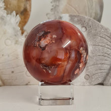 Load image into Gallery viewer, Carnelian Flower Agate Sphere