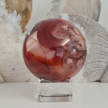 Load image into Gallery viewer, Carnelian Flower Agate Sphere