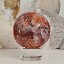 Load image into Gallery viewer, Carnelian Flower Agate Sphere