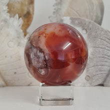 Load image into Gallery viewer, Carnelian Flower Agate Sphere