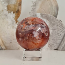 Load image into Gallery viewer, Carnelian Flower Agate Sphere
