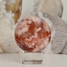 Load image into Gallery viewer, Carnelian Flower Agate Sphere