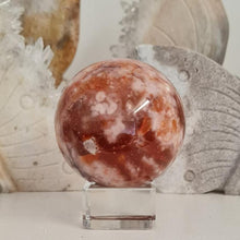 Load image into Gallery viewer, Carnelian Flower Agate Sphere