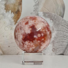 Load image into Gallery viewer, Carnelian Flower Agate Sphere
