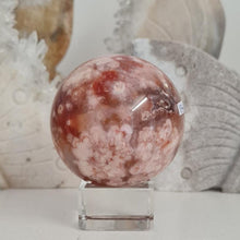 Load image into Gallery viewer, Carnelian Flower Agate Sphere