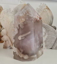 Load image into Gallery viewer, Dark Flower Agate with Druzy