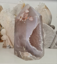 Load image into Gallery viewer, Dark Flower Agate with Druzy