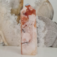 Load image into Gallery viewer, Flower Agate - soft pink - with carnelian