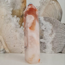 Load image into Gallery viewer, Flower Agate - soft pink - with carnelian