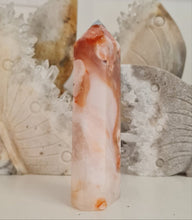 Load image into Gallery viewer, Flower Agate - soft pink - with carnelian