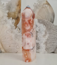 Load image into Gallery viewer, Flower Agate - soft pink - with carnelian