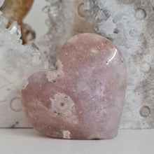 Load image into Gallery viewer, Amethyst Flower Agate Heart