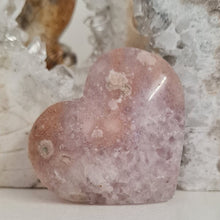 Load image into Gallery viewer, Amethyst Flower Agate Heart