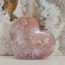 Load image into Gallery viewer, Amethyst Flower Agate Heart