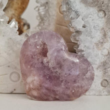 Load image into Gallery viewer, Amethyst Flower Agate Heart