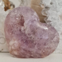 Load image into Gallery viewer, Amethyst Flower Agate Heart