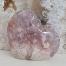 Load image into Gallery viewer, Amethyst Flower Agate Heart