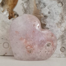 Load image into Gallery viewer, Amethyst Flower Agate Heart