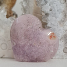 Load image into Gallery viewer, Amethyst Flower Agate Heart